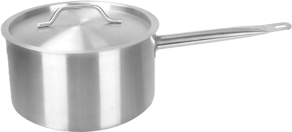 SS Single Handle Sauce pan D24*H13.5cm (6Ltrs) | Chefs choice
